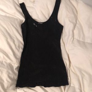 Black sequin tank top